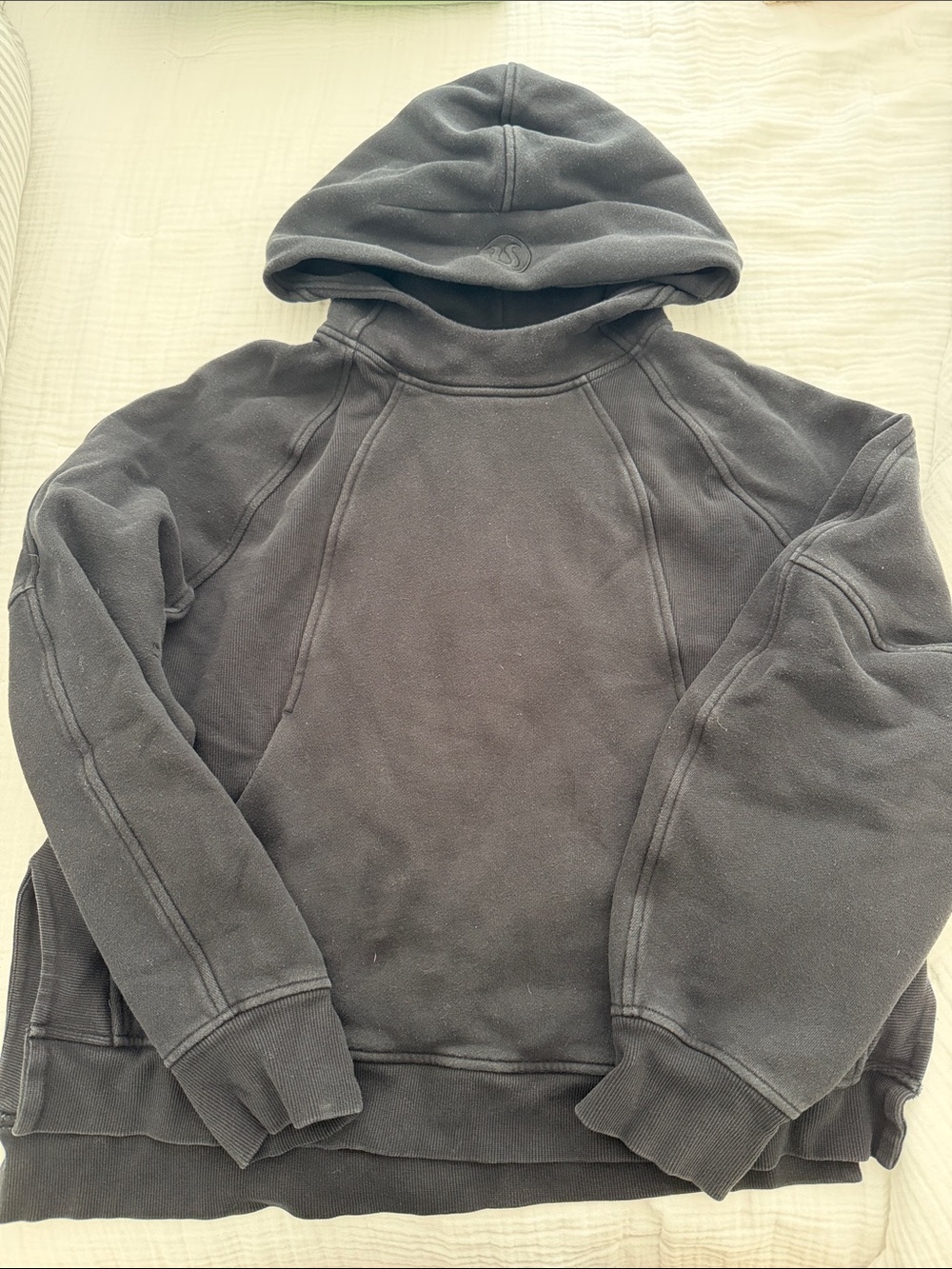 Lululemon black funnel neck hooded sweatshirt